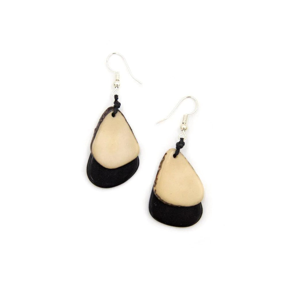 Earrings Fiesta Ivory Black